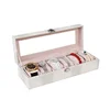 Wholesale Cheap 6 Grid PU Watch Cases Boxes with Window