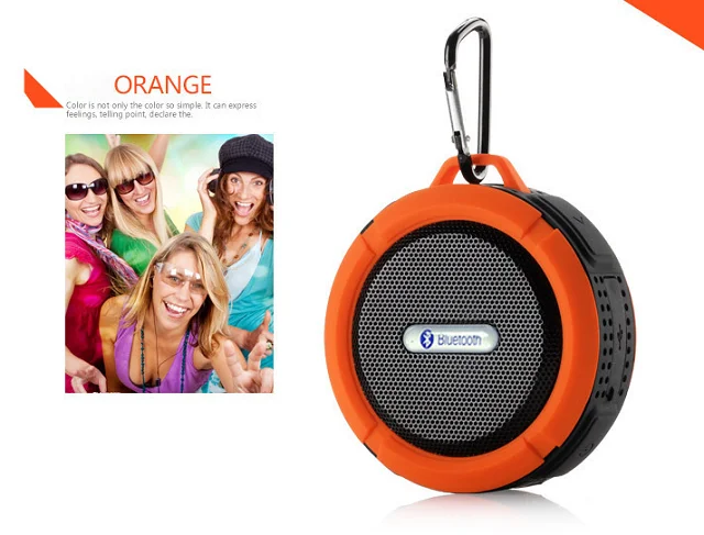 Explosions subwoofer waterproof dustproof, support TF climbing hook mini bluetooth speaker with suction cup - ANKUX.COM