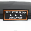Brand logo machine made soft rubber PVC plastic label clothing patch by engraved