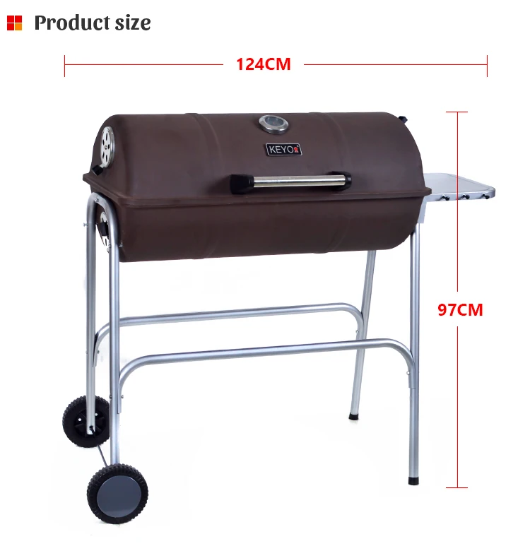 Welp Oil Drum Barbecue Grill Outdoor Large Charcoal Barrel Bbq Grill IE-48