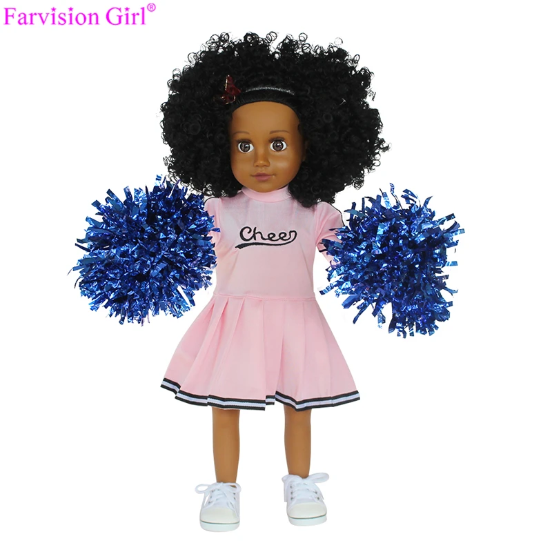 18 Black Doll With Natural Hair African American Doll Curly Girls