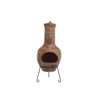 Toluca Clay Outdoor Wood Stove With Metal Stand Buy Wood