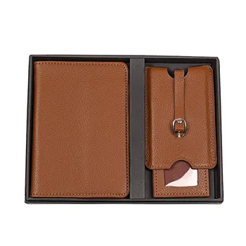 2019 Wholesale Credit Card Holder Custom Leather Passport Cover And Luggage Tag Set - Buy ...