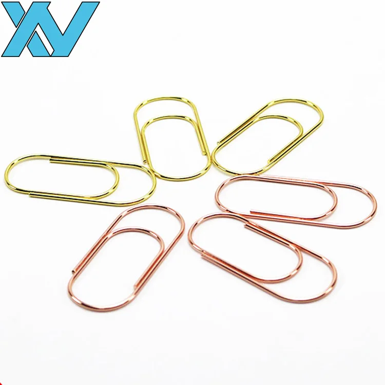 hot selling jumbo metal paper clips 50mm rose gold