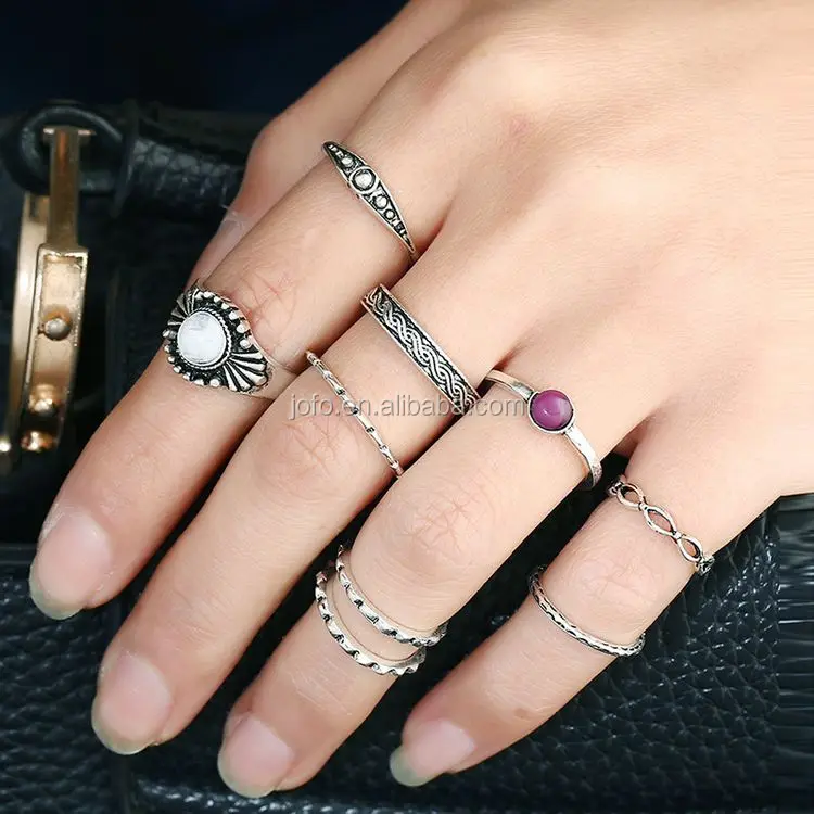 

Statement Punk Silver Rings For Party Girl 2017 Rings Jewelry Women, Silver rings jewelry women
