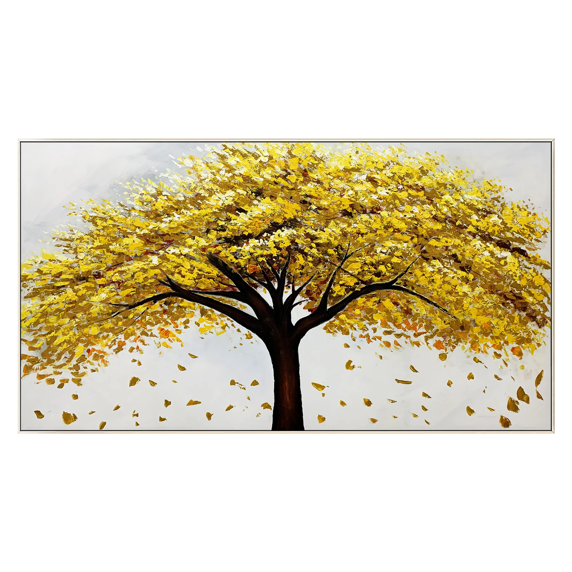 

Gold art Tree flower Painting acrylic paintings on canvas original art large Wall Art palette knife wall Pictures Home Decor