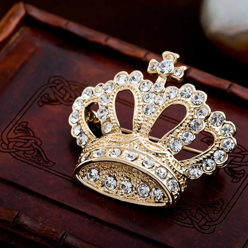 

Crown Shape brooches hijab pins beautiful party brooches