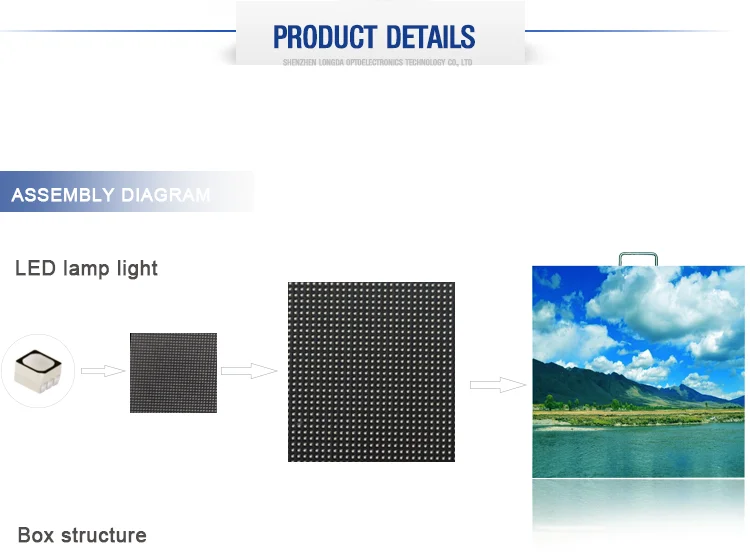 Factory price high brightness 1080P tube chip electronic P6.25 indoor modular led display