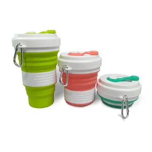 Travel Eco Friendly Folding Collapsible Reusable Silicone Foldable Coffee Cup