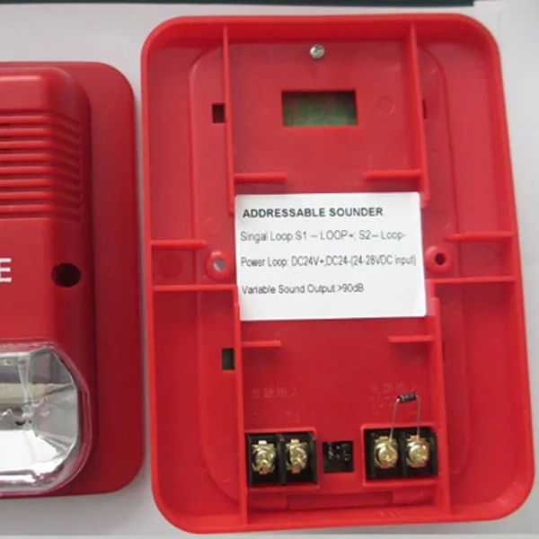 DC24V 115dB Fire Alarm Bell with Strobe Light