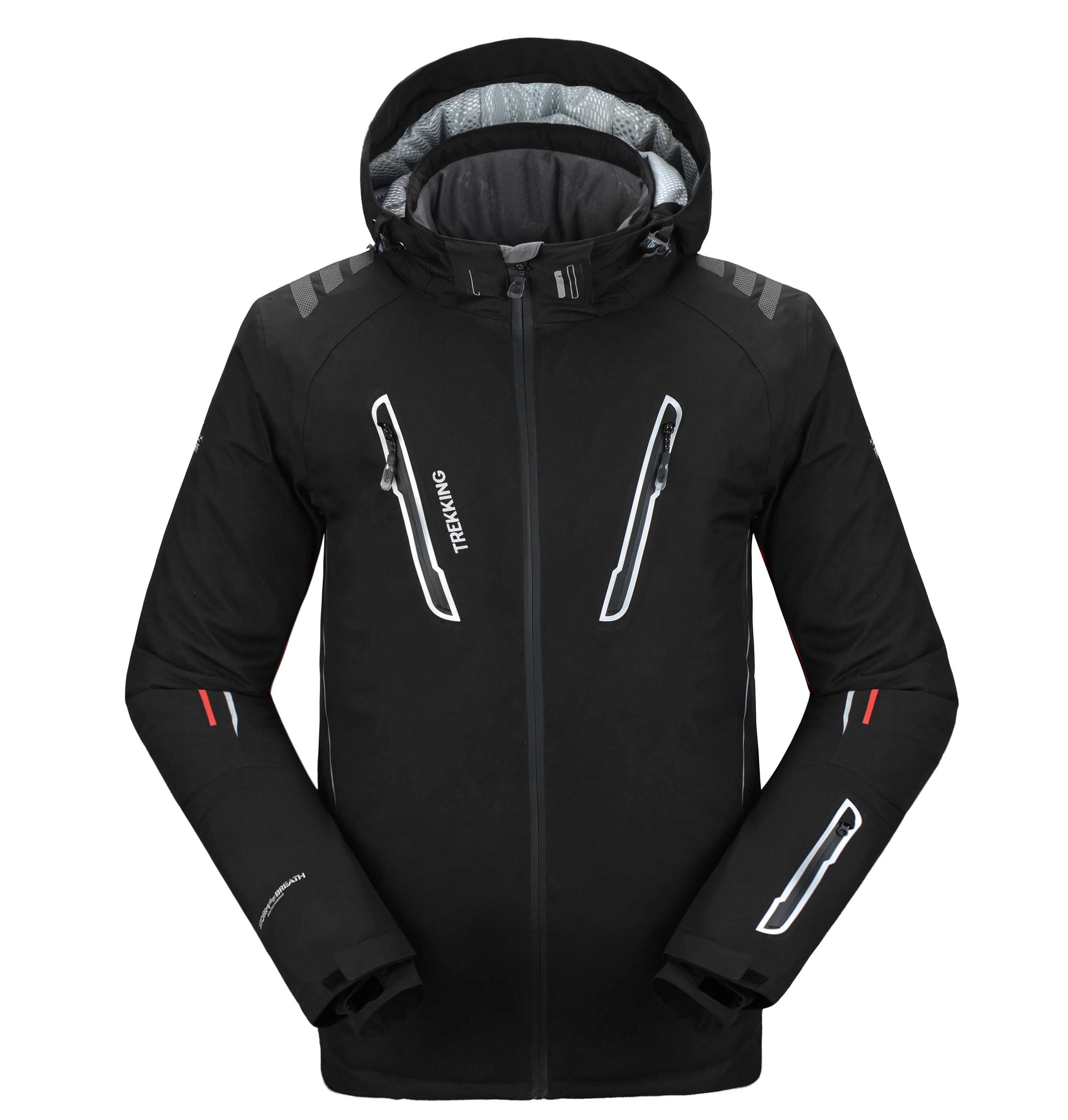 

Custom Men Winter Windproof Waterproof Breathable Snowboard Ski Suit Mountain Hardwear Ski Snow Wear Jacket with Hoodie