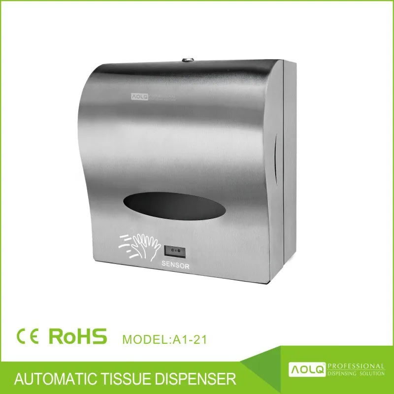 Smart metal jumbo roll automatic toilet paper dispenser, motion sensor toilet paper roll dispenser