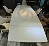 Made to measure solid surface artificial stone acrylic square table,Restaurant dining table and chair