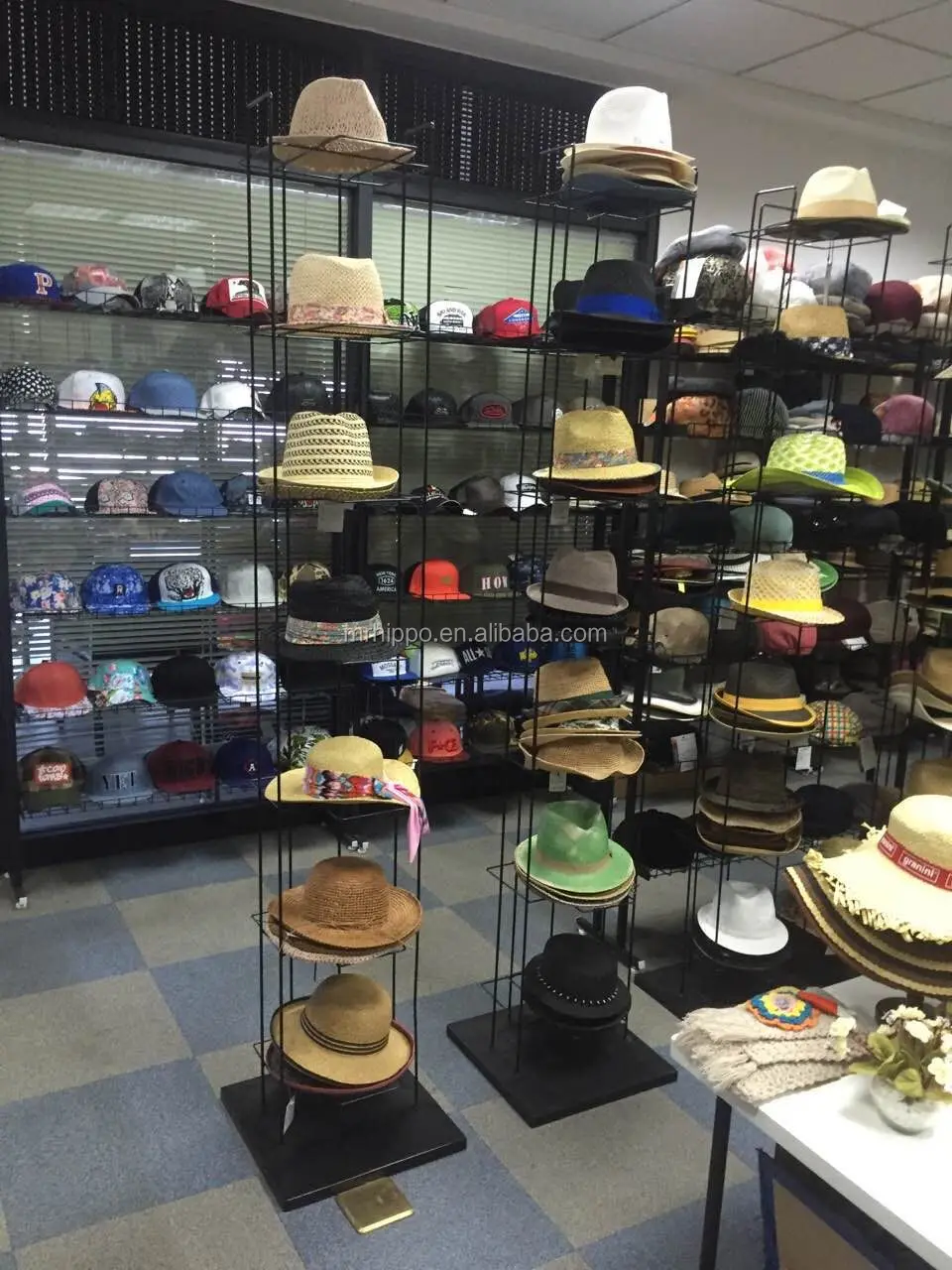 Baseball Cap Display Rack And Shelf/hat Stand Display For Retail Store