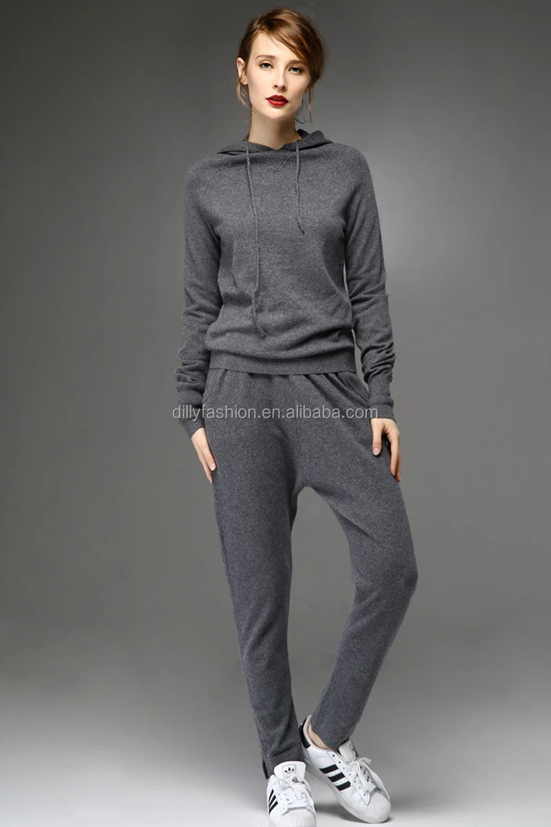 Custom Design Women Cashmere Knitting Pattern Tracksuit - Buy Cashmere ...