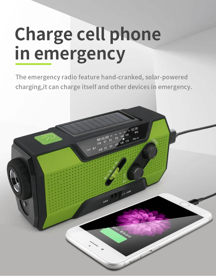 mini emergency hand crank portable am fm solar radio