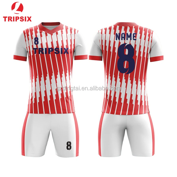 red and white soccer jersey