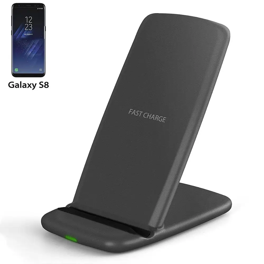 

QI Wireless Charger Charging Pad for Galaxy S7 S8 edge Note 5 Nokia HTC 8X Google Nexus 5 6 7 Micro USB QI Phone Charger, Black,sliver