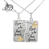 Stainless Steel "Born to be Best Friends" Breakaway Pendant Set