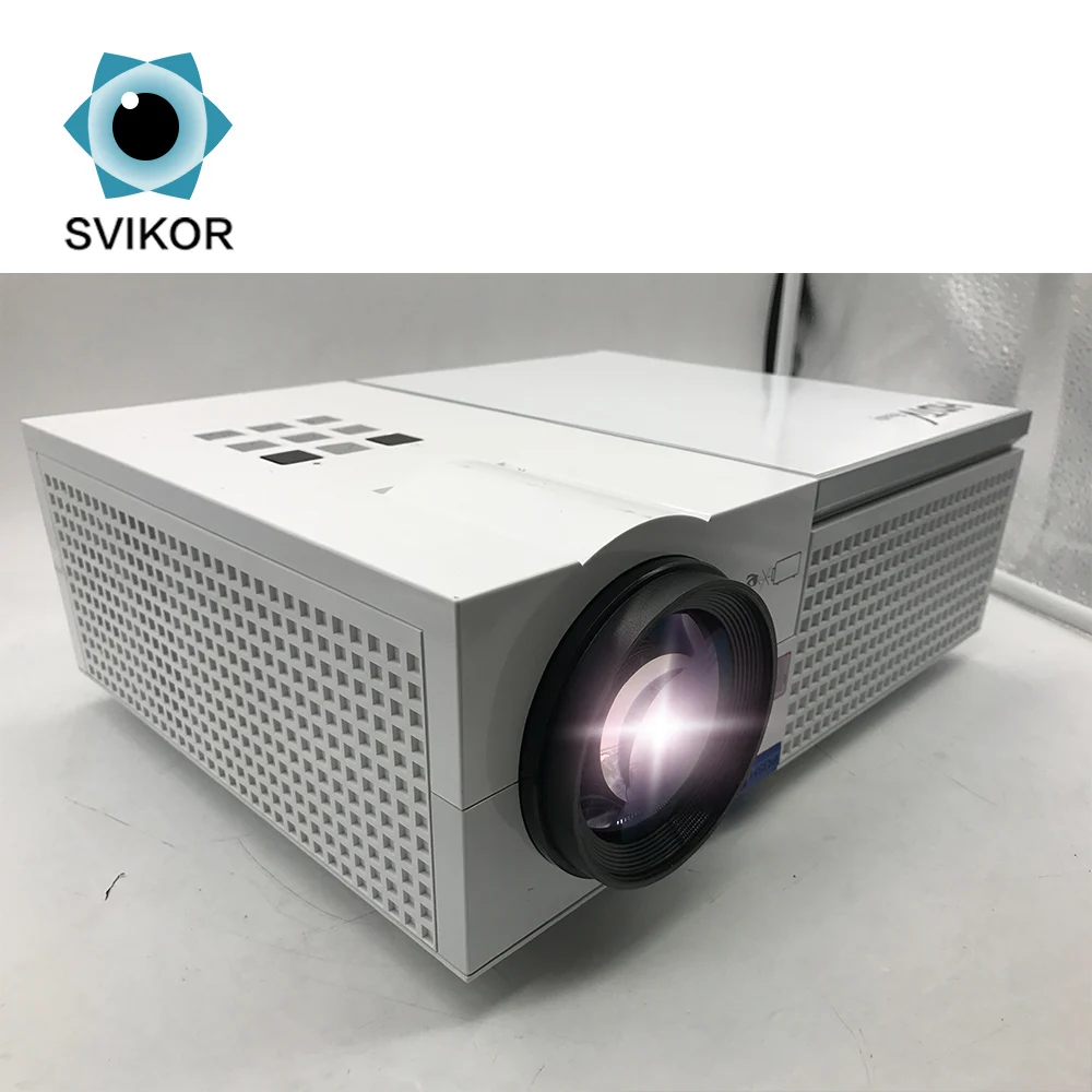 

Factory price Android 6.0 wifi 30-120 inch mini portable home theater projector, White/black