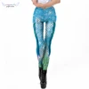 Mermaid print Elastic tights leggings Outside pants Halloween costume cosplay costume Daily clothes