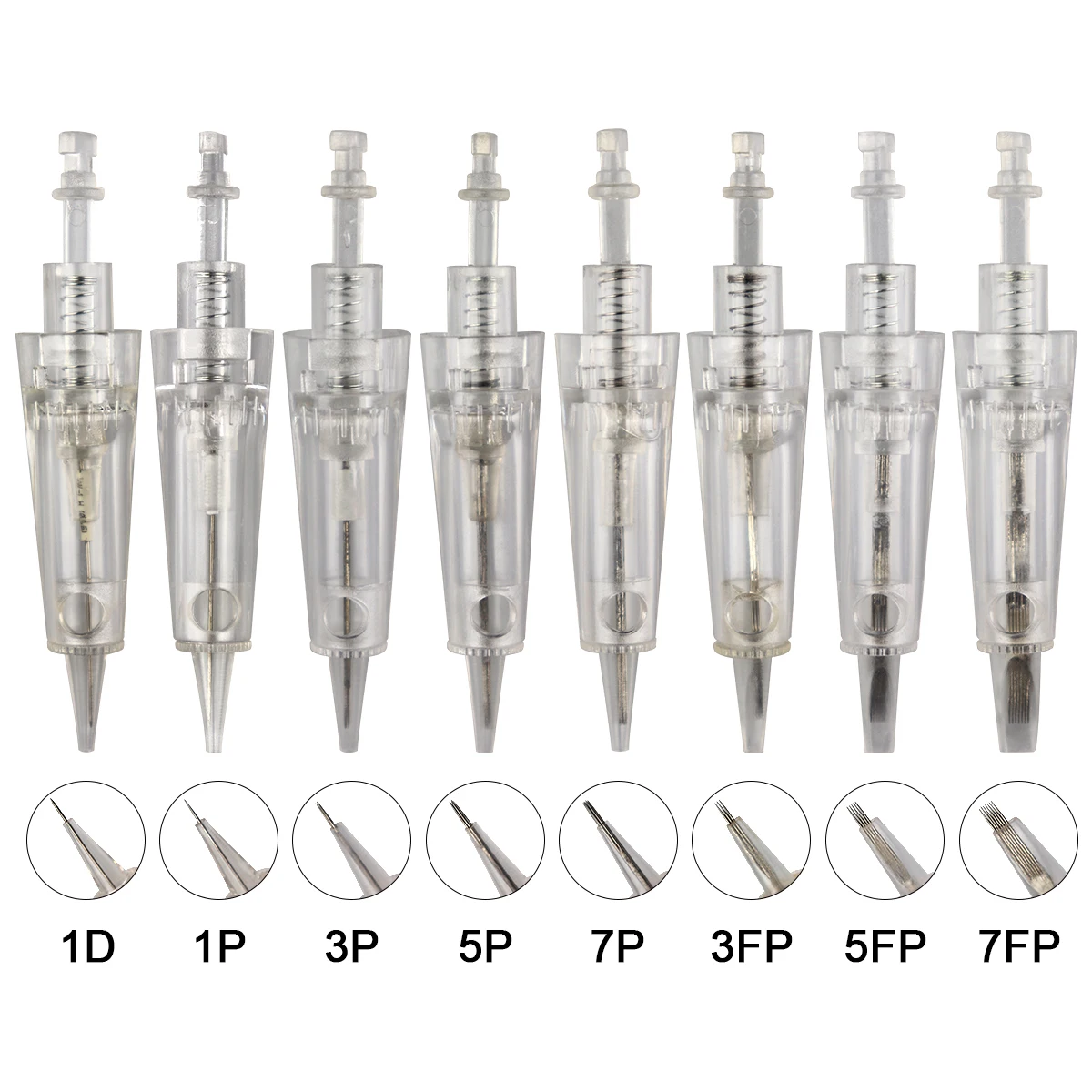 

CE Certified Professional Needle Cartridge for Permanent Makeup eyebrow micro needles fit for POP machine, Transparent