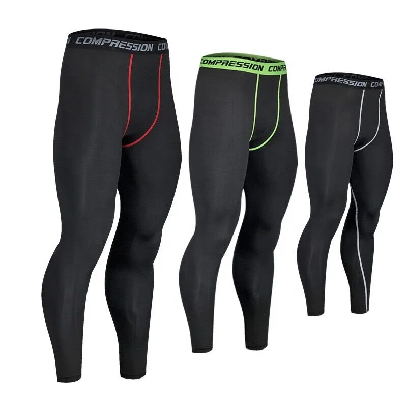 

Low MOQ Custom Sublimation Men's Compression wear gym Sport Training pant gym tights