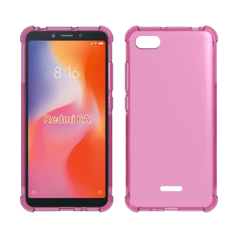 Transparent Shockproof soft Tpu cover case For Xiaomi Redmi 6 A