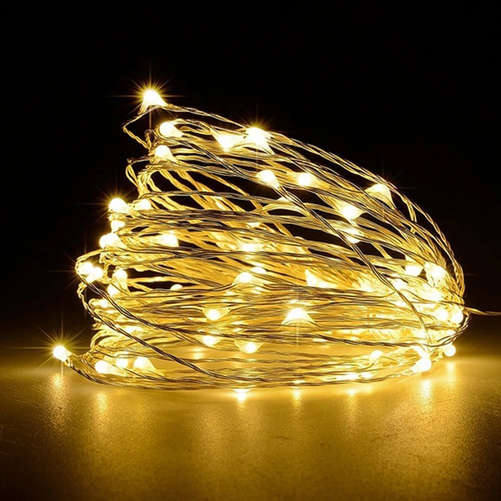 Solar Power Outdoor Waterproof 100 Led Copper Wire String Lights Buy
