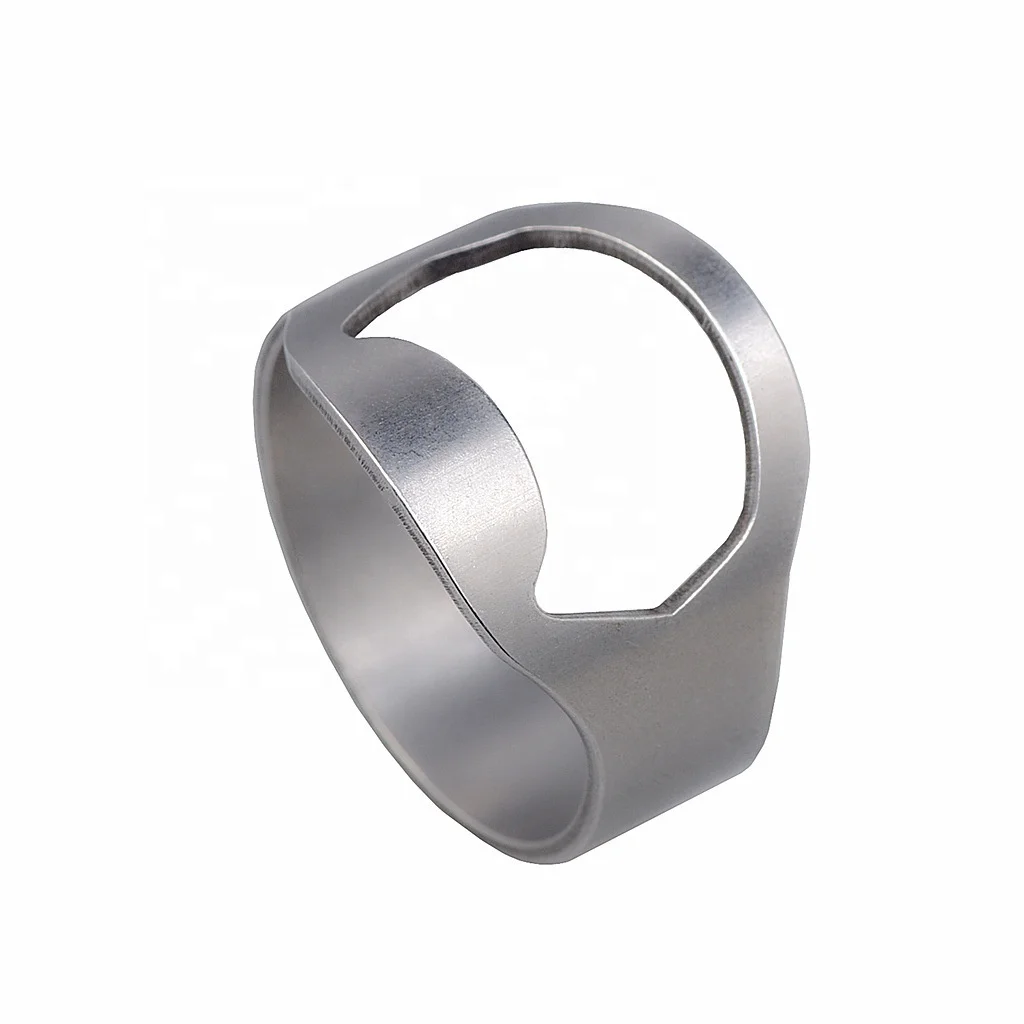 Promotion Fashion Design Stainless Steel Gold Ring Metal Wine Bottle