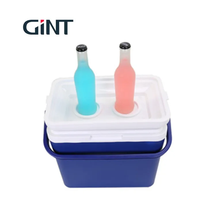 

Gint 12L Insulated beer drink water food golf cart PP cooler box home use custom logo portable handle cooler box, Red/blue/ customized