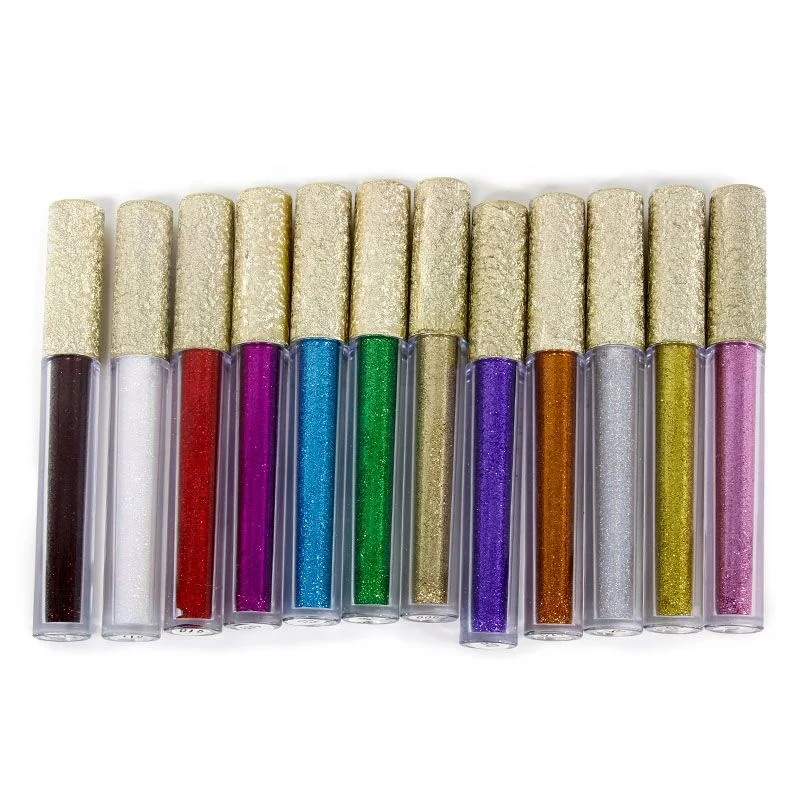 Private Label Best Cosmetic Natural Waterproof Glitter Eyeliner Wholesale Multi-Color Shinny Liquid Eyeliner