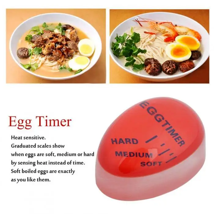 Kitchen Color Changing Heat Sensitive Egg Indicator Timer Display Cooking Tool
