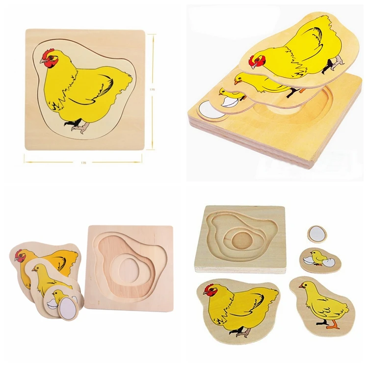Kindergarten School Montessori Educational Wooden Jigsaw Puzzle Toys for Kids