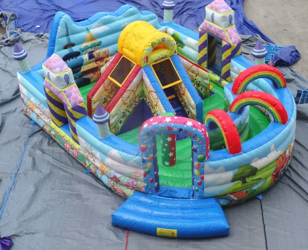Cheer Amusement Rainbow Themed Giant Inflatable Playground Buy Parque