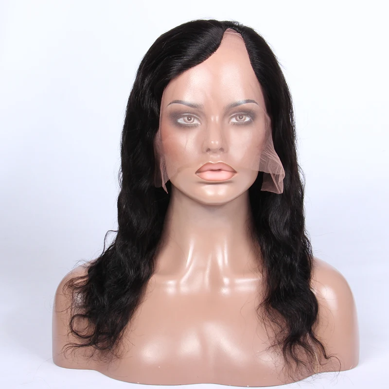 

Premier Indian Remy Hair Natural Wavy Wholesale U Part Human Hair wig, 1b