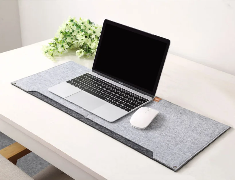 4mm Grey Foldable Felt Keyboard Mouse Pad Large Desk Mat Buy Felt