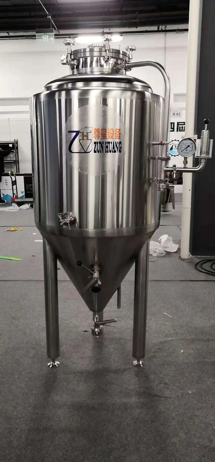 300L beer conical fermenters cooling jacket fermentation tanks brewing system for small pub
