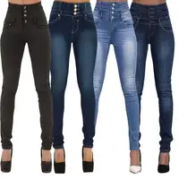 

2019 Women Skinny Stretch Jeans Ladies Slim Denim High Waist Pants Female Trousers Plus Size ladies Foreign Trade jeans pants