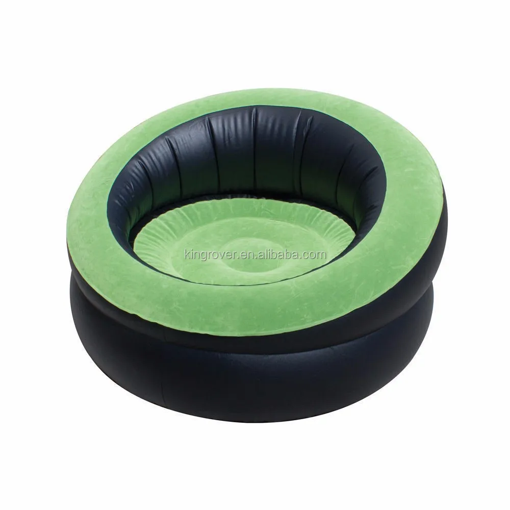 NEW SINGLE INFLATABLE BLOW UP CHAIR SOFA CAMPING SUN LOUNGER GAMING POD SEAT IN