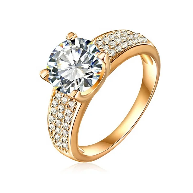 

Saudi Filled Gold Ring Wedding Gemstone Ring 24k Saudi Gold Jewelry, Gold, white, rose gold