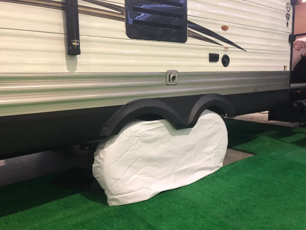 Dtc1 Rv Double Dual Axle Tire Wheel Cover For Trailer Camper Up To 27