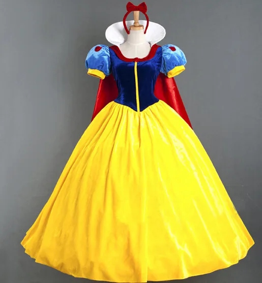 Adult halloween cosplay costume female stage performance wear snow white overskirt Frozen fairy tale women dresses