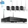 LOOSAFE 4CH 960P wifi cctv system nvr ip66 cctv camera 1.3mp wireless security camera system with audio