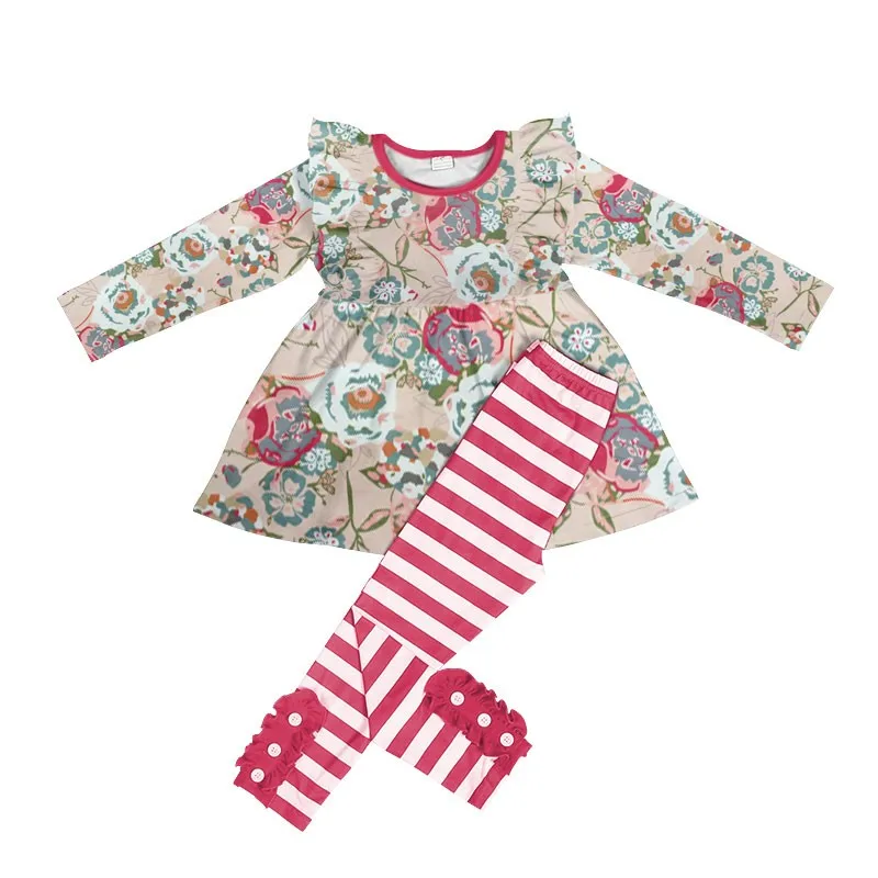 

Baby Clothes Girl Autumn Toddler Kids Floral Pattern Clothing Sets Outfits, Picture