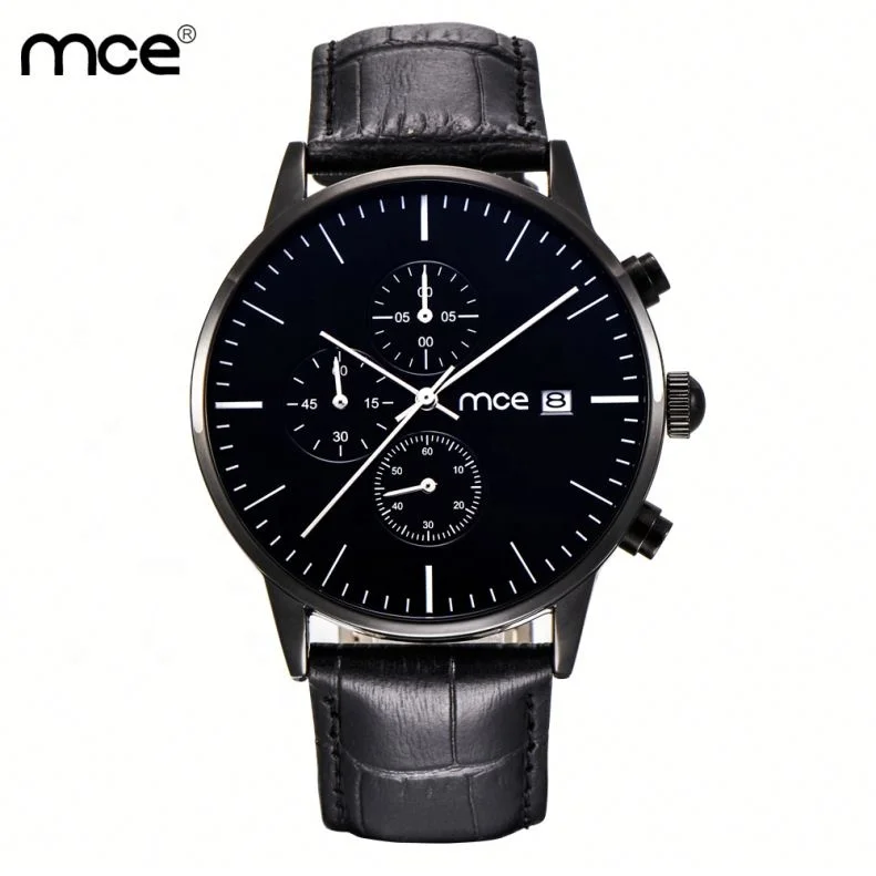 

MCE Wholesale New Design Movement 3atm Waterproof Wrist Trend Fashion Chronograph Quartz Movt Stainless Steel Back Mens Watch