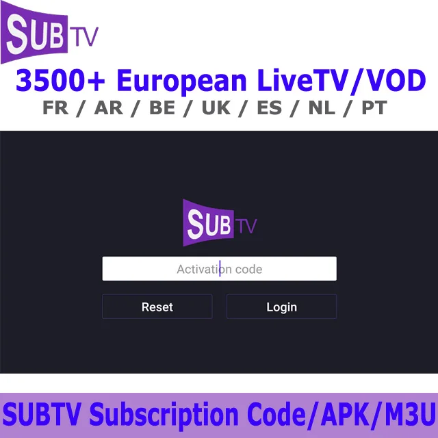 South America Latino IPTV Account Subscription SUBTV Codes 1 Year With Brasil Channels For Linux System Android TV Box APK Code