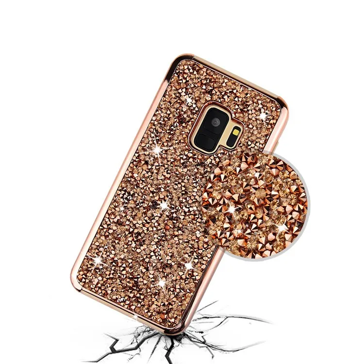 

Luxury Bling Glitter Diamond S9 Phone Case , New Hybrid Case For Samsung S9