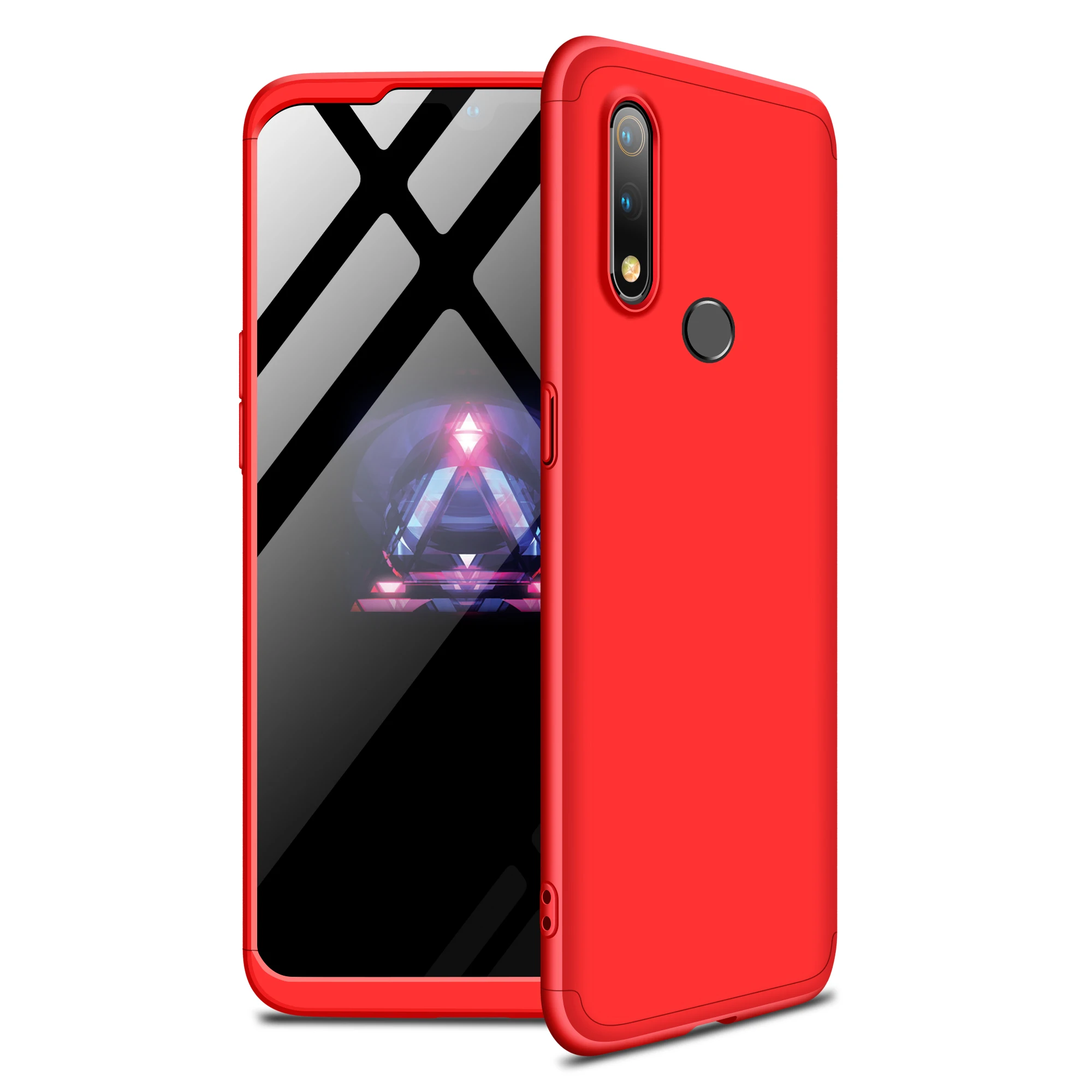 

Oil Painting 360 Full Cover Hard PC Phone Case for OPPO Realme 3 Pro Realme X Lite