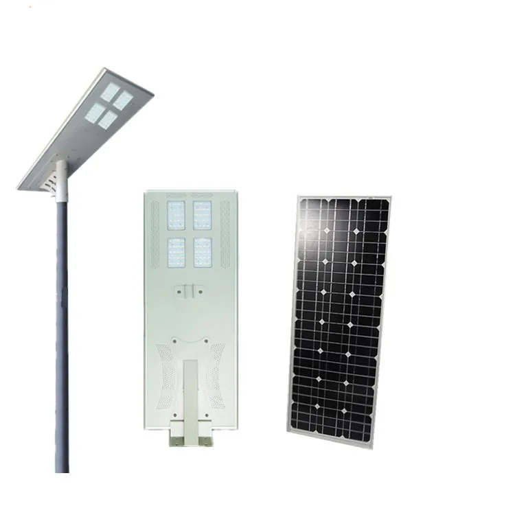 Outdoor solar garden led 60watt all in one solar street light with pole